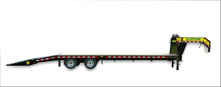 Gooseneck Flat Bed Equipment Trailer | 20 Foot + 5 Foot Flat Bed Gooseneck Equipment Trailer For Sale   Lewis County, Tennessee